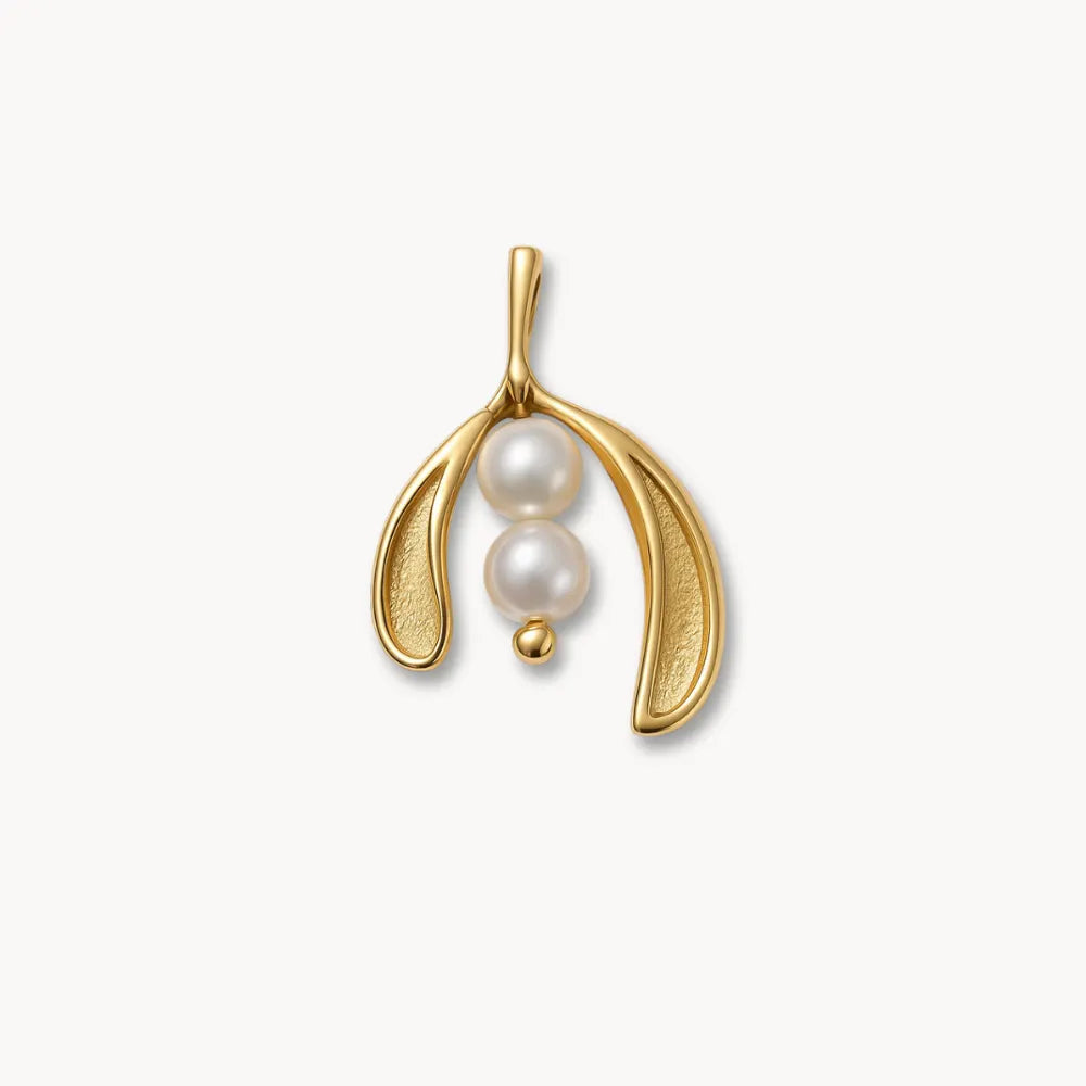 Pearl Mistletoe Charm