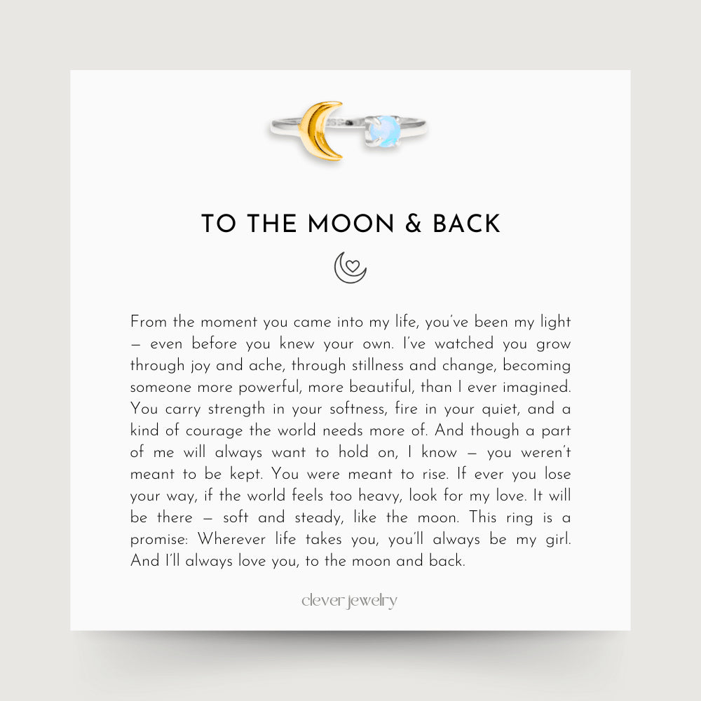 Moon and Back Infinity Ring