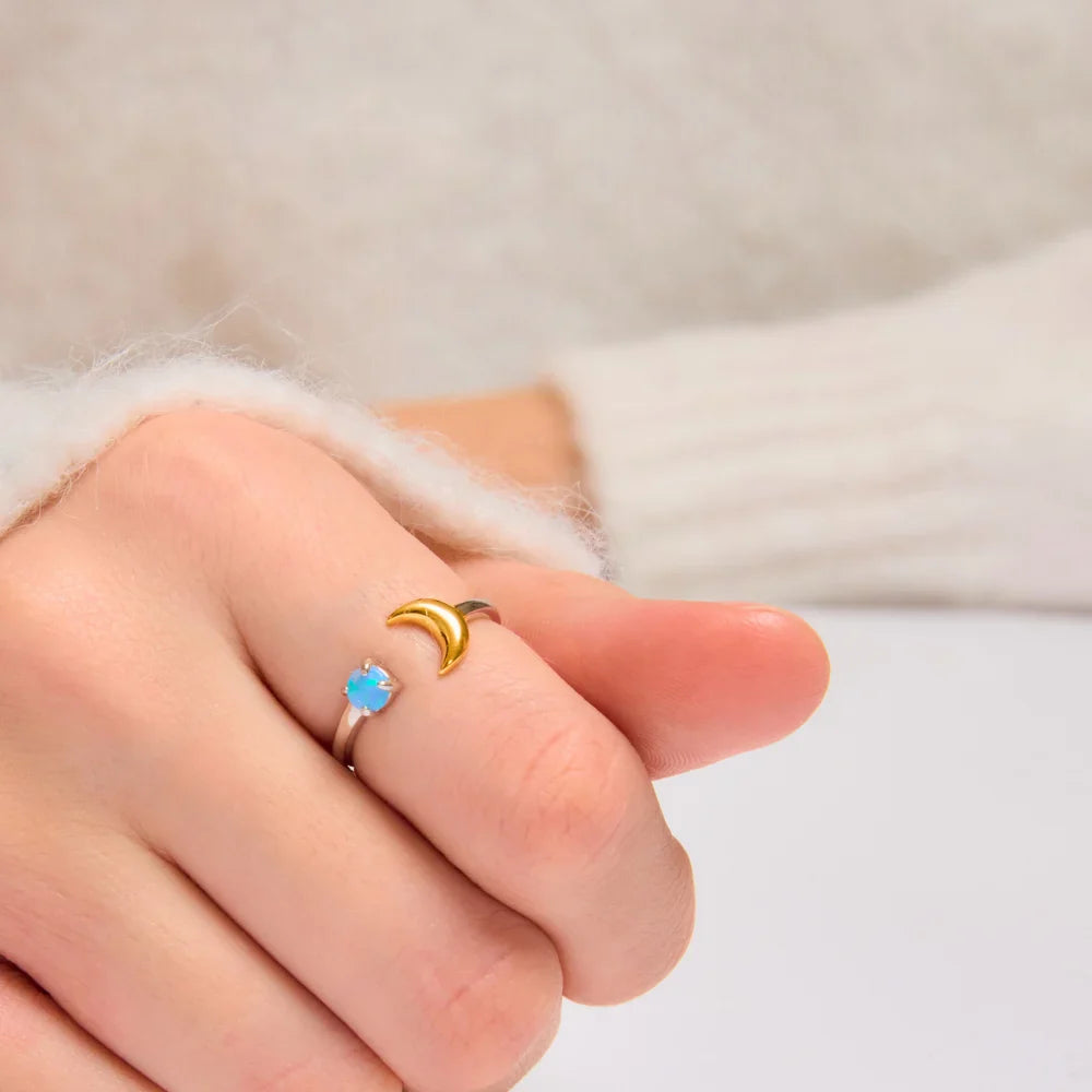 Moon and Back Infinity Ring