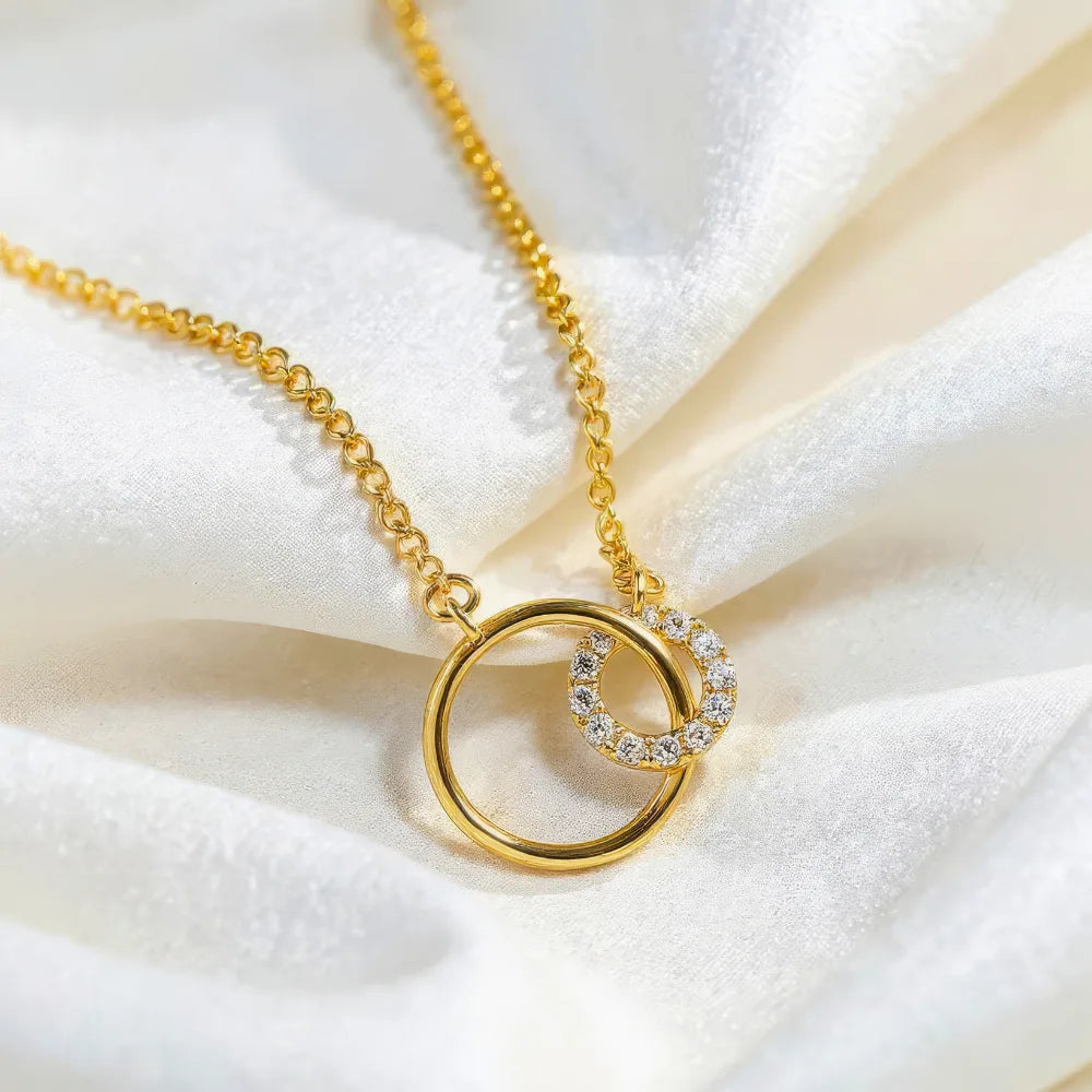 Forever Connected Gold Necklace for My Sister