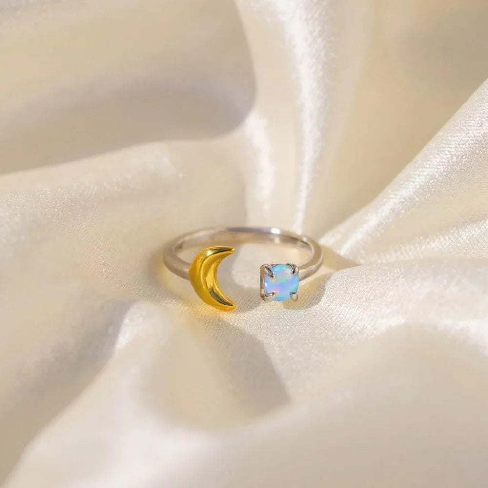 Moon and Back Infinity Ring