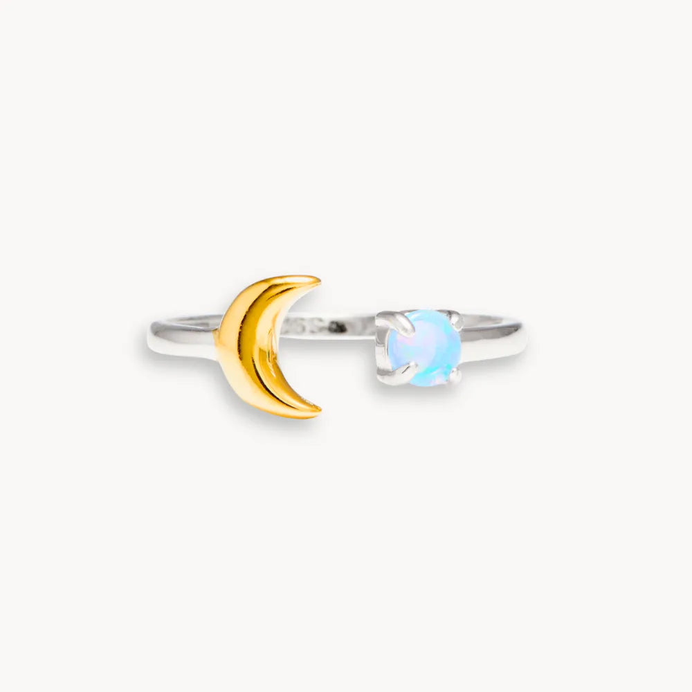 Moon and Back Infinity Ring