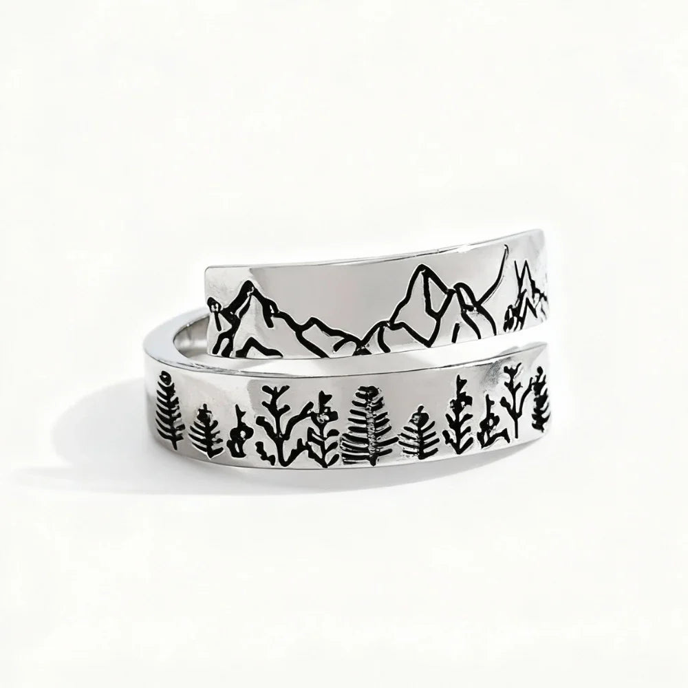 Mountain and Forest Inspired Ring