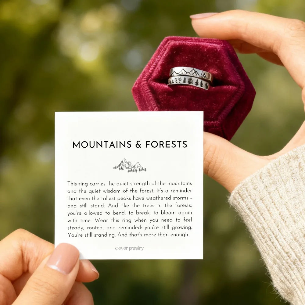 Mountain and Forest Inspired Ring