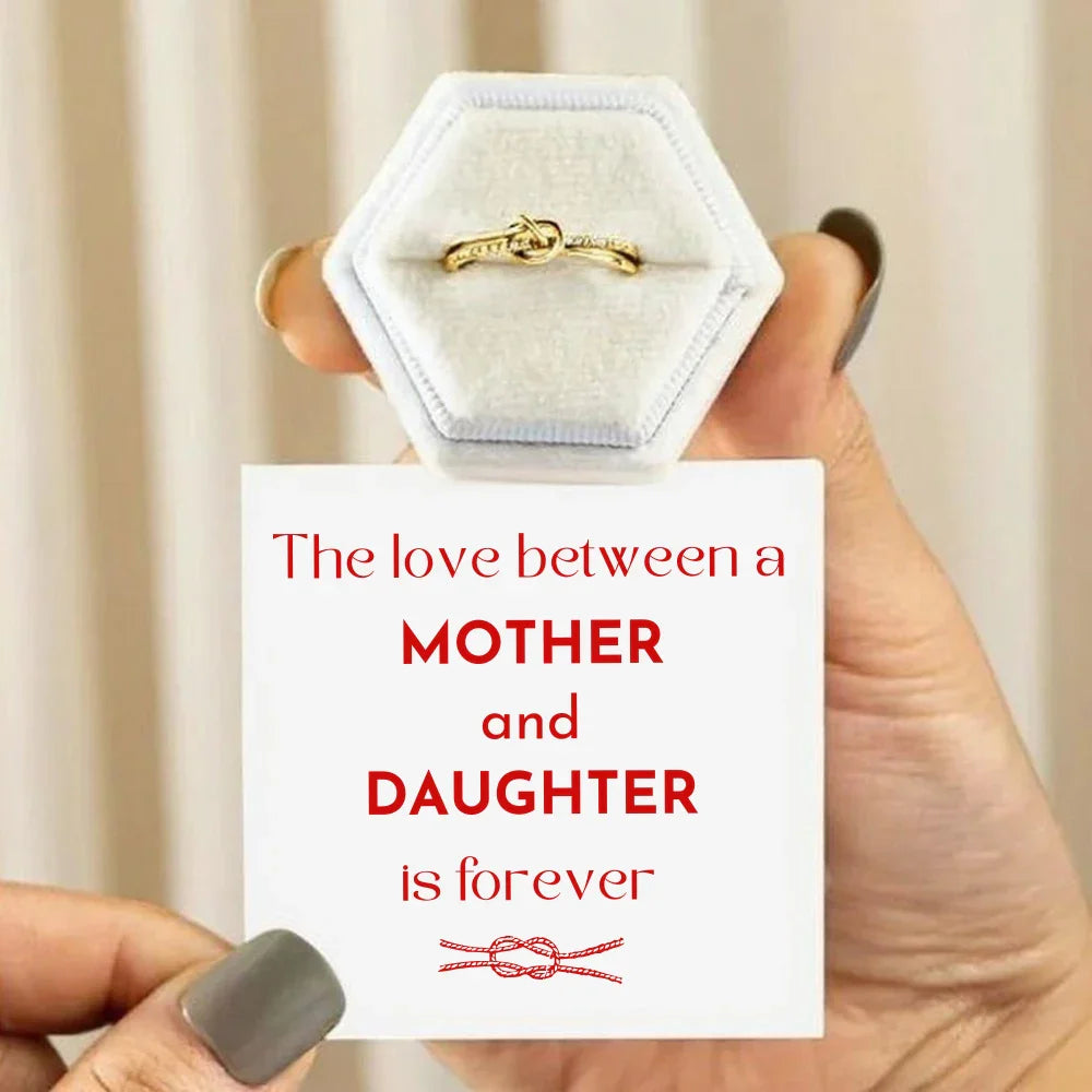 Forever Linked Gold Ring for Mother and Daughter