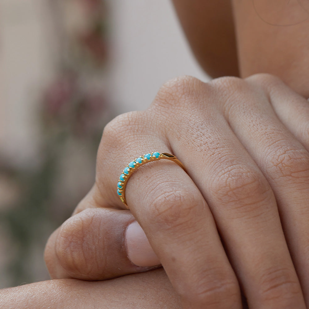 Turquoise Baguette Raki Ring