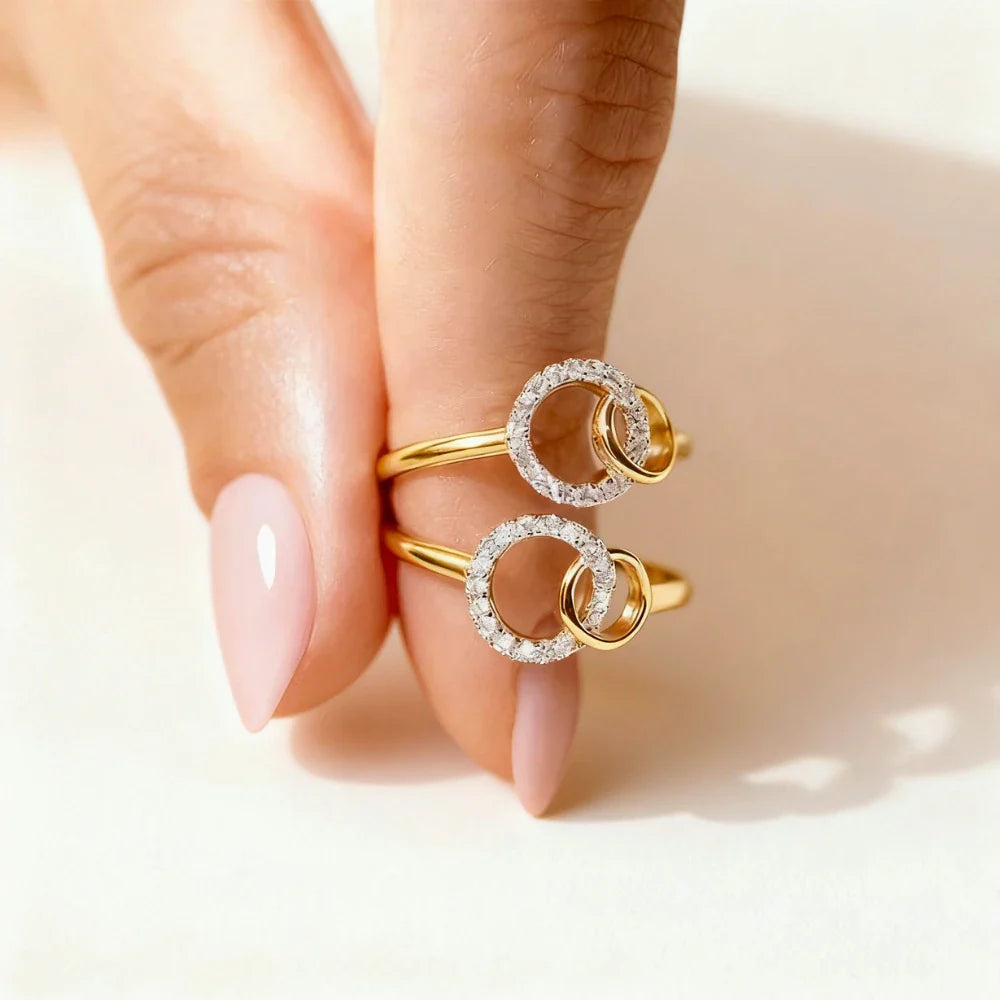 Forever Connected Gold Ring for My Sister