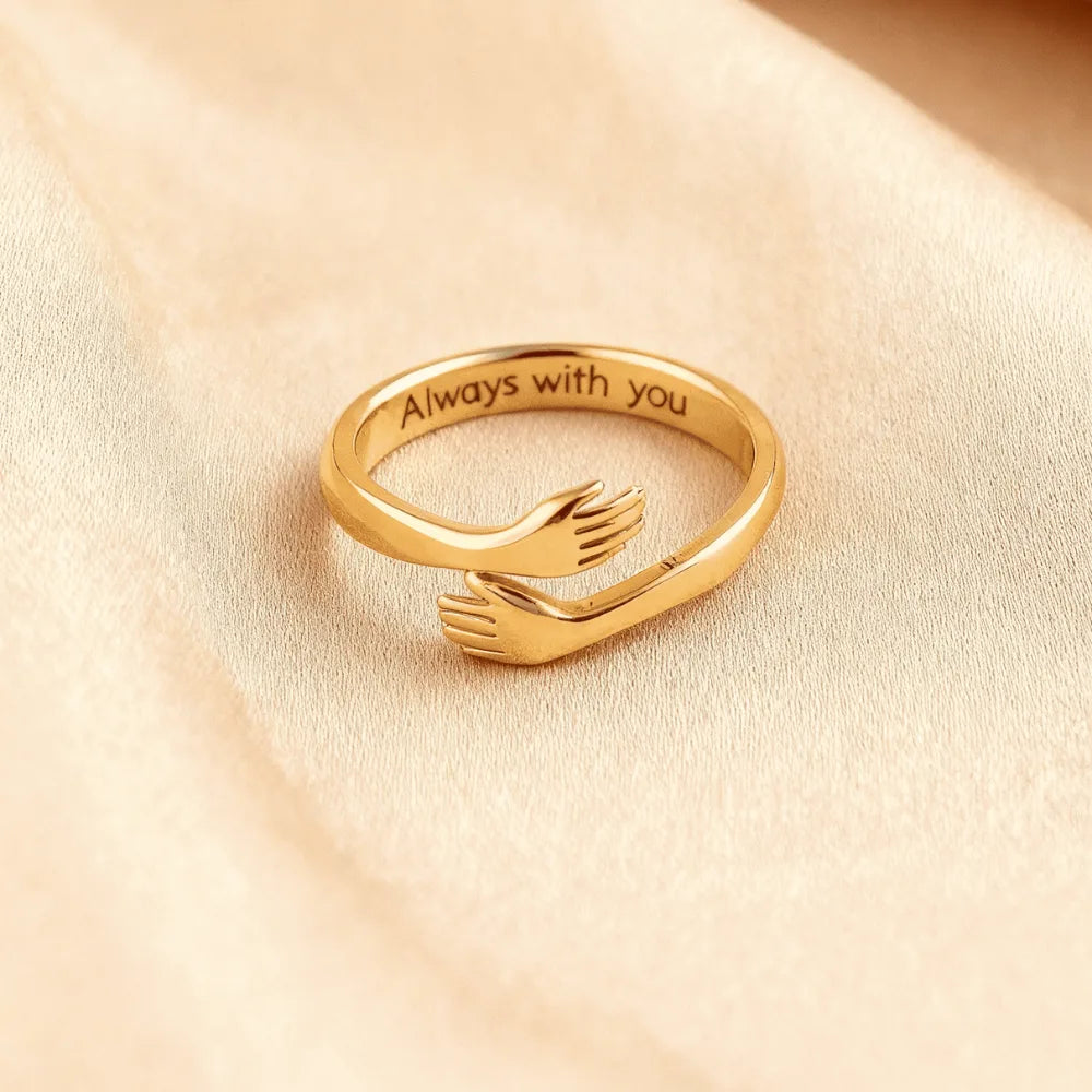 Gold Hug Ring for My Cherished Granddaughter