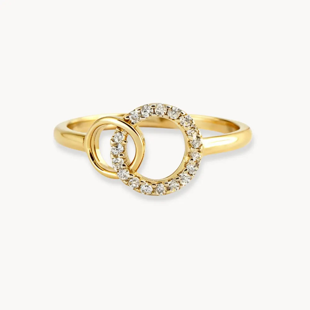 Forever Connected Gold Ring for My Sister