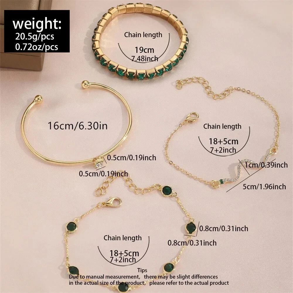 Emerald-Inspired Gemstone Bracelet Collection