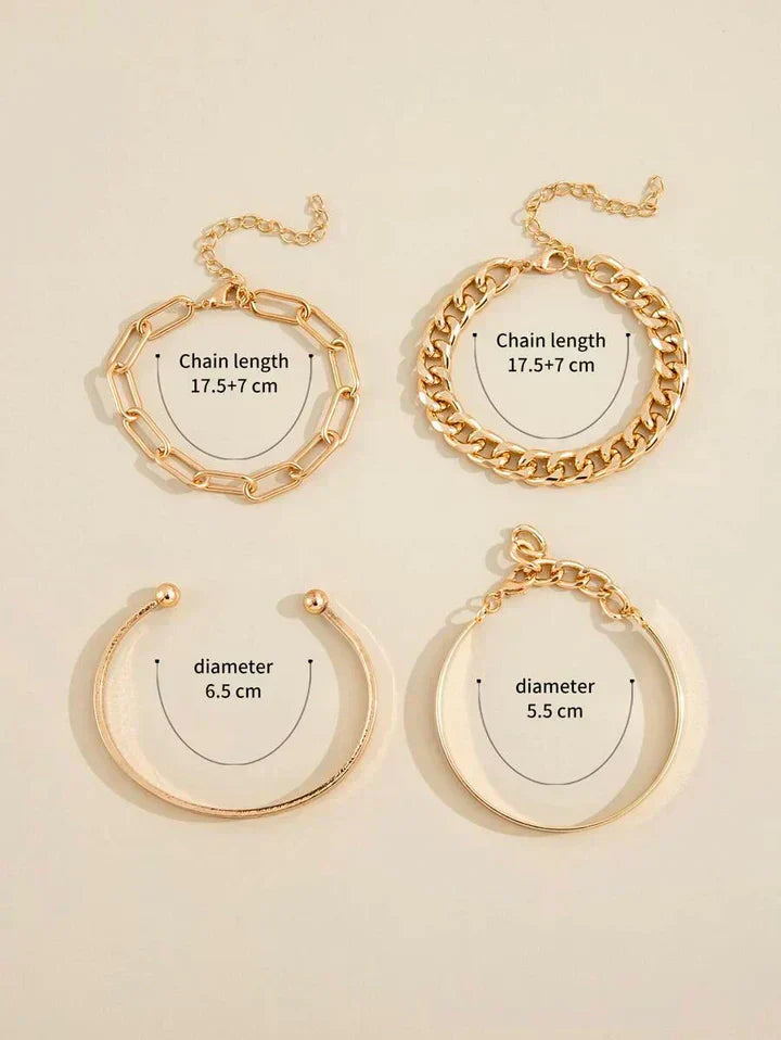 Chic Noemi Gold Bracelet Set