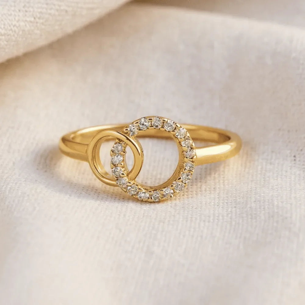 Forever Connected Gold Ring for My Sister